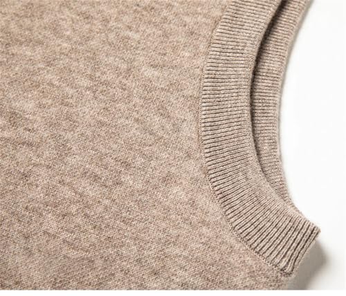 Men’s Crew Neck Sweater Vest Thickened Warm Slim Fit Knit Sleeveless Jumper4