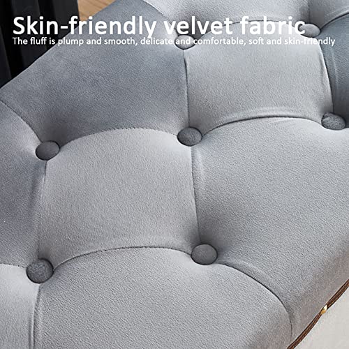 Banc à Chaussures Vert en Velours pour Entrée Étroite et Confortable