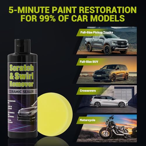 PIMAG Upgraded Car Scratch Remover Kit, Scratch Remover for Vehicles ＆ Cars, Car Paint Scratch Repair, Polishing ＆ Rubbing Compound Paint Restorer with Applicator Pad, add Gloss ＆ Shine 9.2OZ, 1 Pack — view 3