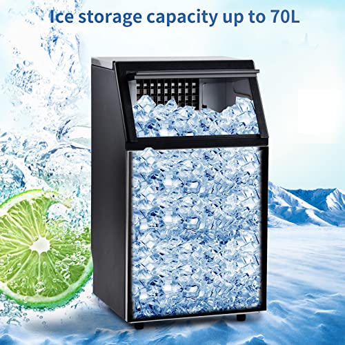 Fabricadora de hielo 45kg/24h con display LED miniatura 5