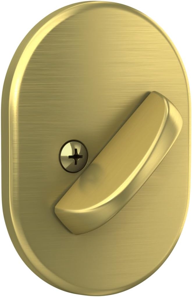 Schlage B60 RMN 608 Deadbolt with Remsen Trim, Keyed 1 Side, Highest Residential Security, Satin Brass