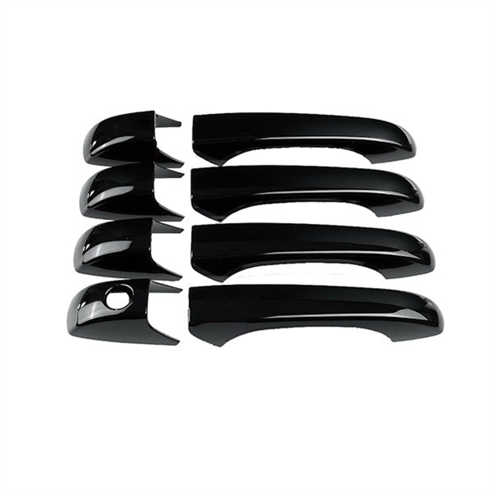 Per Chrysler 300 300C 2005 2006 2007 2008 2009 2010 Gloss Black Copertura Maniglia Esterna Adesivi Car Styling Accessori Gadget (4Handle 1Keyhole)