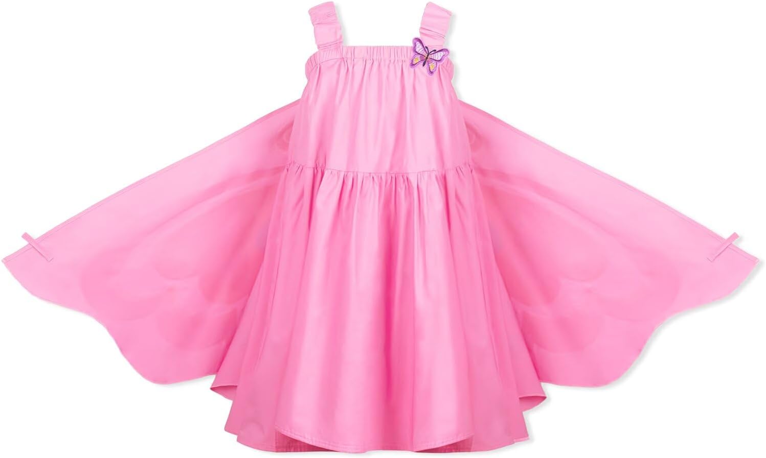WELAKEN Kid Girls Wings Dress - Toddler Cotton Sleeveless Fairy Sundress with Pockets