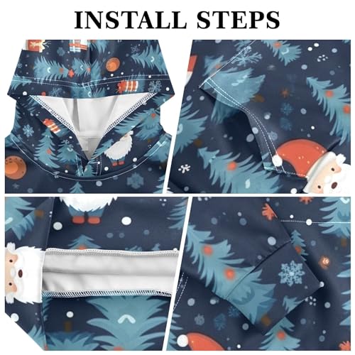 Kids Hoodies Sweaters Christmas Xmas Santa Claus Hooded Sweatshirts with Big Pockets for Boys Girls B04003613