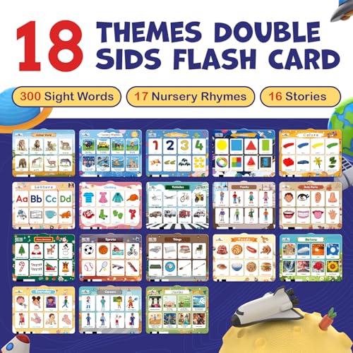 Image of HOMESTEC Astro Pad Toddler Interactive Learning Toys Ages 3 4 5 6 | Kids Speech Therapy Educational Tablet, Includes Sight Words, Nursery Rhymes, Stories