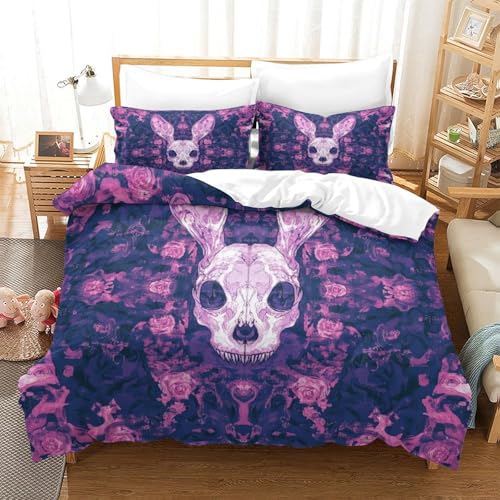 Housse de couette hypoallergénique violette 200x200 microfibre