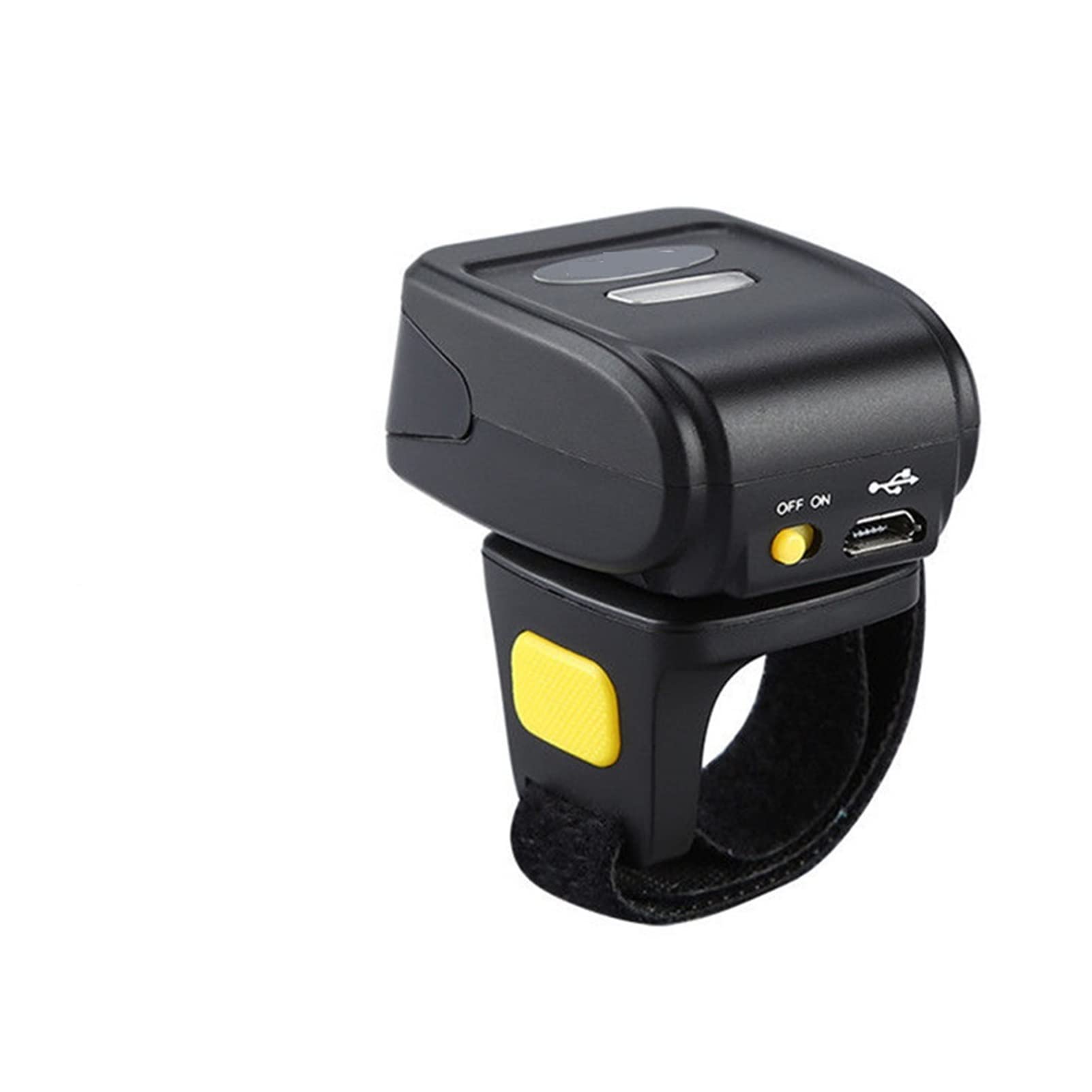 LNHHG Scanner Bluetooth Ring Wireless Mini Finger Barcode Reader 1D Barcode Scanner 2D Scanner(2D Scanner)