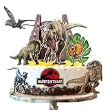 Dinosaur Cake Topper 9Pcs Decorations Favors World Theme Birthday Party Supplies