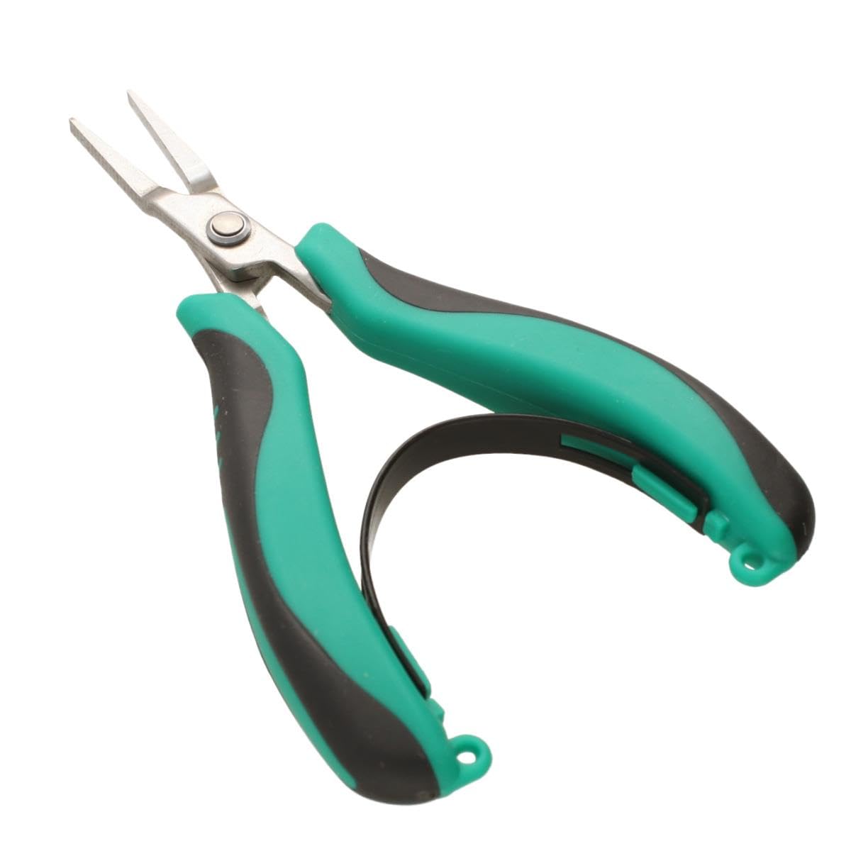 The Beadsmith Pinze a becco piatto sottile, serie Micro Grip, 127 mm, impugnatura comoda con design a molla, testa in acciaio inox finemente lucidato, strumento di qualità per la creazione di gioielli
