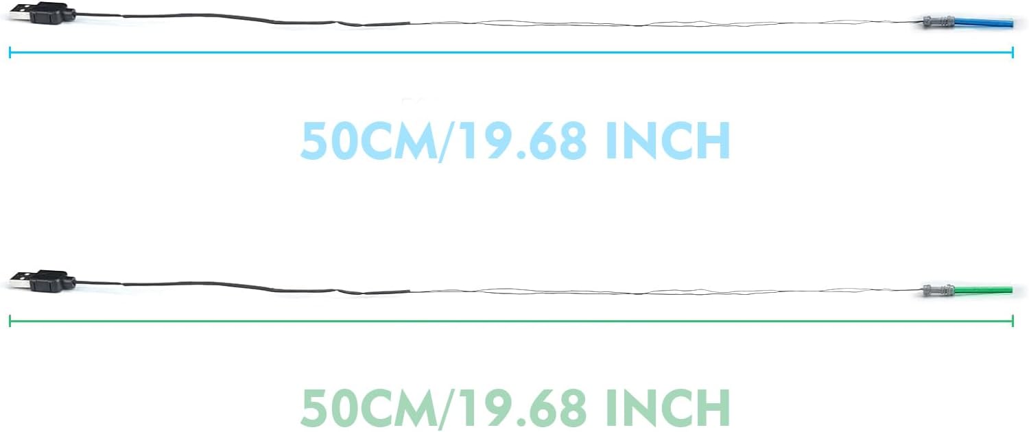 LED Light for Lego Lightsaber with USB Powered, Blue and Green