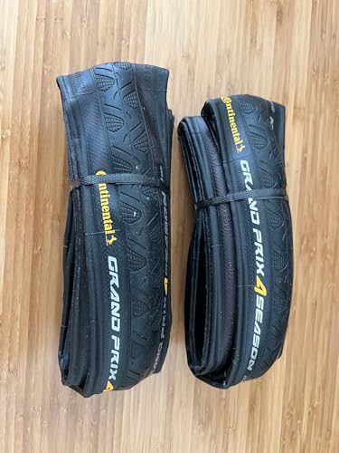 Continental Grand Prix 4-Season - Road Bike Tire | The All-Year-Round Road Tire - Double Vectran Breaker, Duraskin, 2 Pack (Black) (700x25)