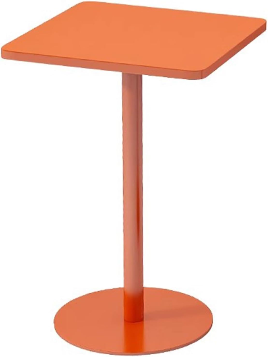 Small Iron Side Table, Outdoor Patio Square Coffee Table, Easy Assembly, for Front Desk, Milk Tea Shop Bar(Green,48x72cm/19x28in)