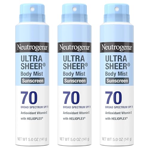 Neutrogena Ultra Sheer Dry Touch Sunscreen Spray SPF 70 Broad Spectrum UVA UVB Protection...