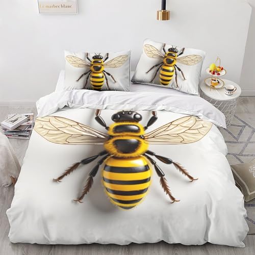 Linge de lit microfibre avec housse de couette imprimée 3D animaux et taies d'oreiller