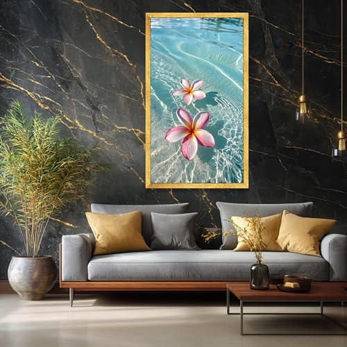 Tableau fleur frangipanier grand format pour raviver un mur vide