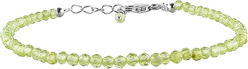 Miniatura 49 de InfinityGemsArt Natural Bracelet For Women Gemstone Micro Beads Dainty Jewelry Christmas Gifts for Women, Birthstone, Stone Jewelry 925 Sterling