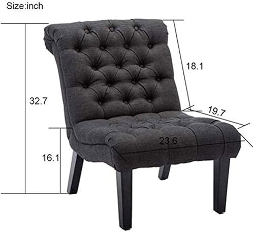 Miniatura 20 de Haobo - Sillas decorativas sin brazos con botón copetudo para sala de estar o sala de recepción (juego de 2) silla de sala de estar, gris Gris,Caqui