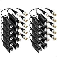Balun Vídeo para Câmera de Segurança, 10 Pares, Compatível com Intelbras AHD CVI Multi HD, Conversor de Sinal
