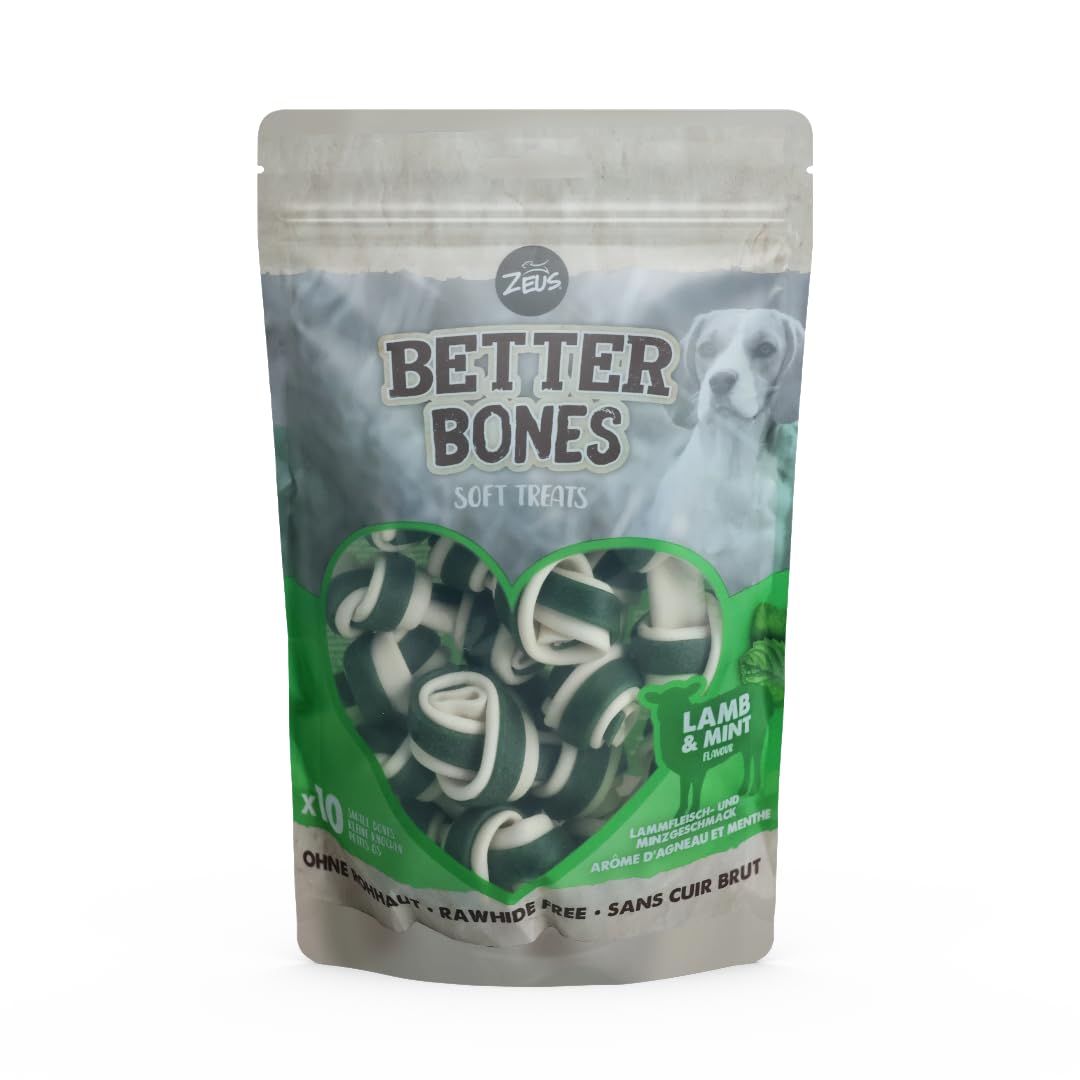 Zeus Better Bone is A Soft, Easy to Digest Dog Treats That Can Be Fed As Snacks Or During Training, Lamb & Mint Flavour for Dogs of All Life Stages & Breeds