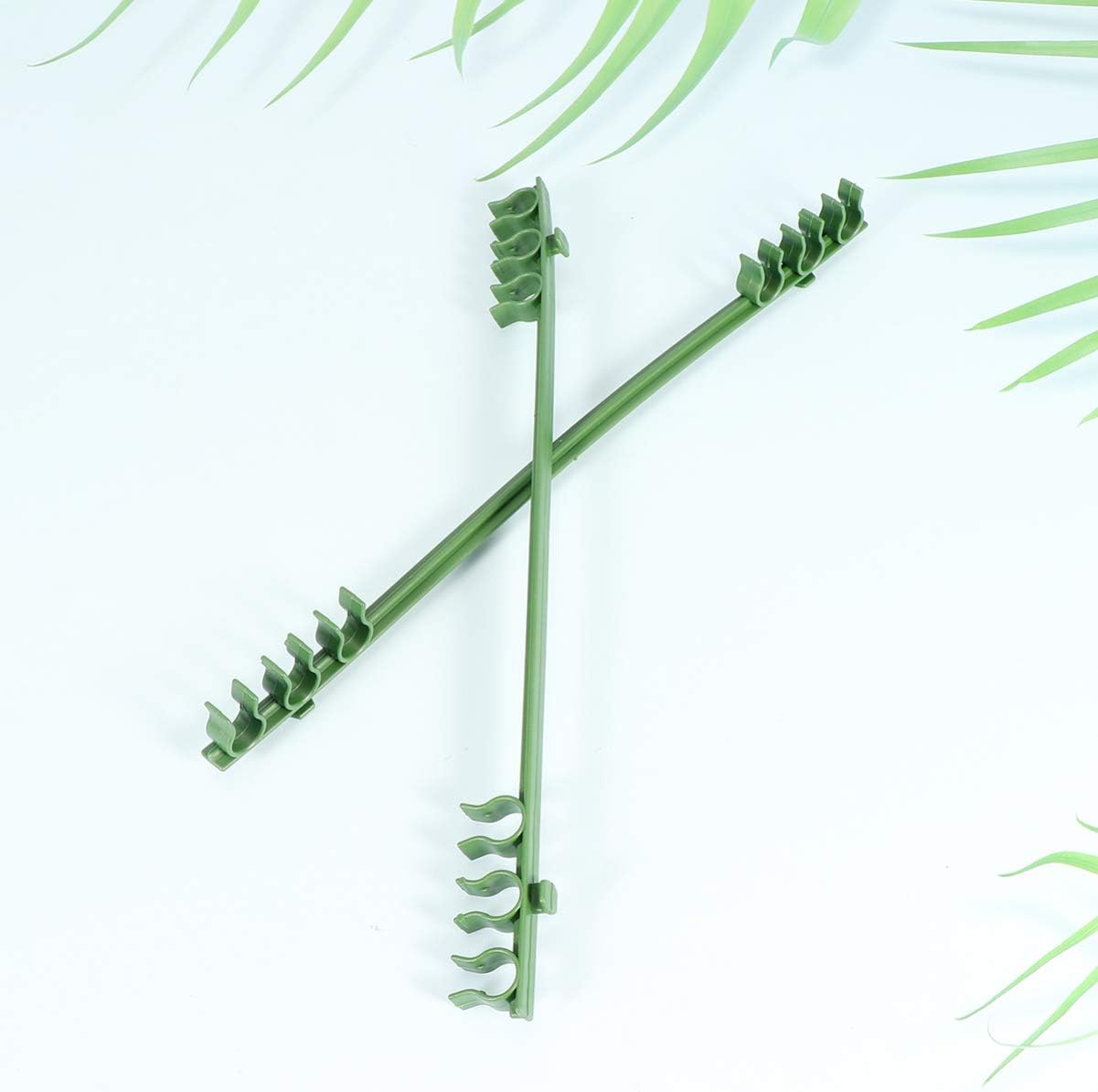 Cabilock 50pcs Tomato Trellis Clips Adjustable Climbing Vine Plant Support Buckle for 11mm Round Tube