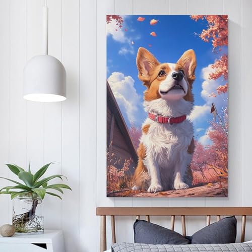 Corgi poster pintura de pared para decorar un dormitorio moderno 5