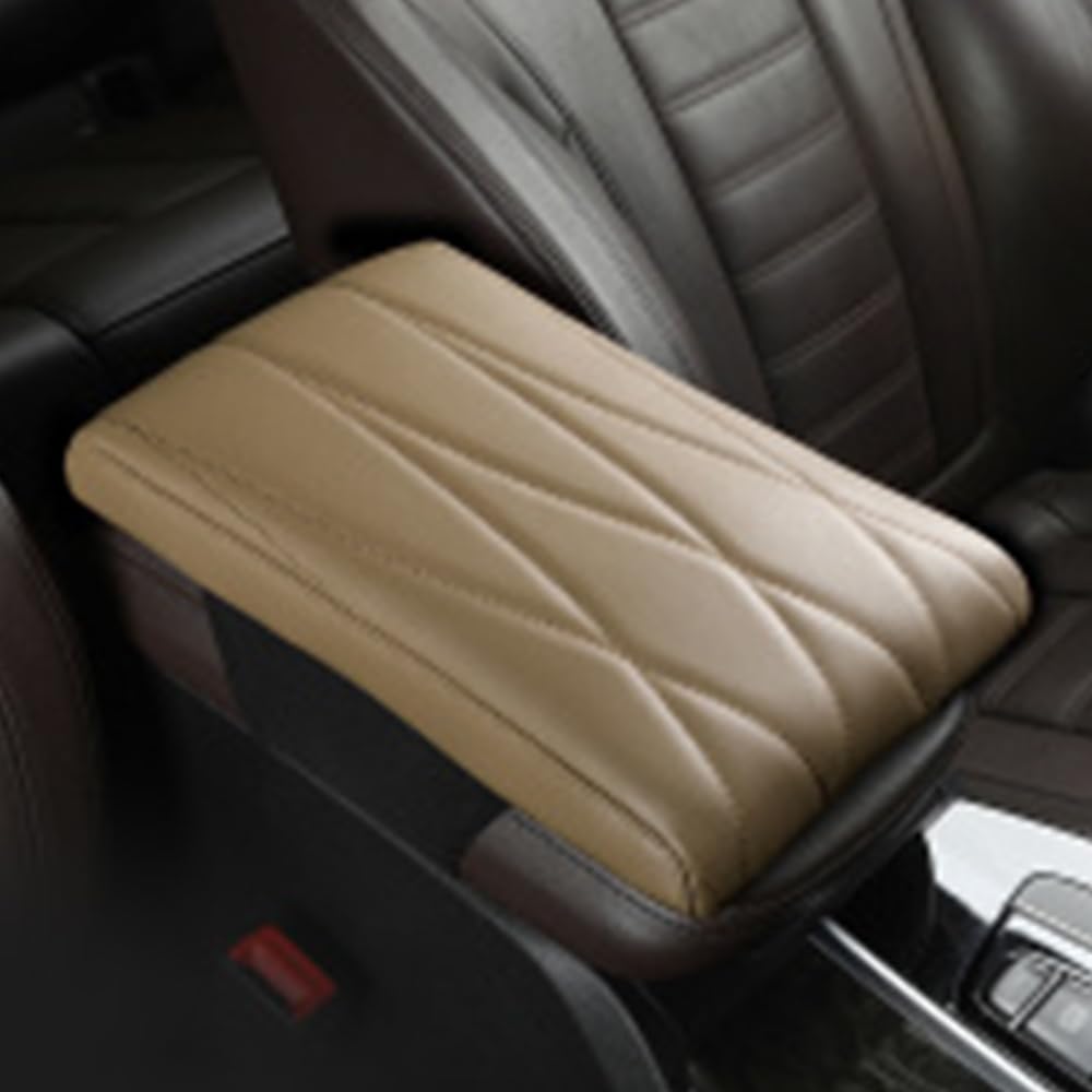 Car Armrest Covers for Nissan Patrol GR GY62 Y62 GY61 Y61 1997-2021,Center Console Cover Armrest Lids Armrest Box Protection Interior Fittings Chair Armrests Padding,Beige
