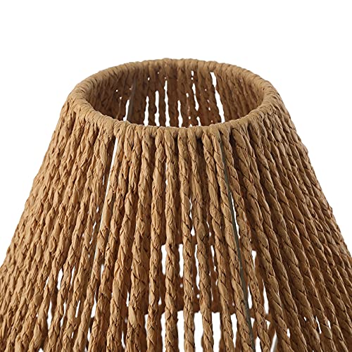 Boho Table Lamps For Bedroom,Small Natural Woven Bedside Lamp Paper String Nightstand Lamp Boho Couch Side Table Lamp Basket Lantern Good For Living Room Kids Room Nursery Room Cafe Bar Decor. #TOP3
