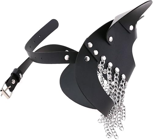 Miniatura 4 de Transfree Máscaras de cuero para mujer, diseño gótico, zorro, conejo, gato, conejo, conejo, máscara de media cara, máscara de mascarada, fiesta,