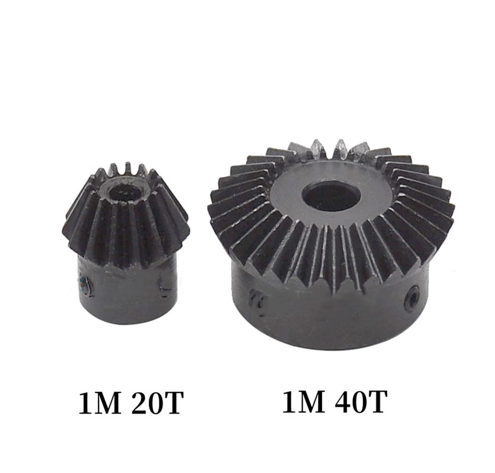 Bevel Gear Pinion Hardware Mechanical 1pcs Single 1 Mod Bevel Gear 1:2 20 Teeth Bore 6mm Steel 1M Mechanical Transmission Parts Gear(6mm)