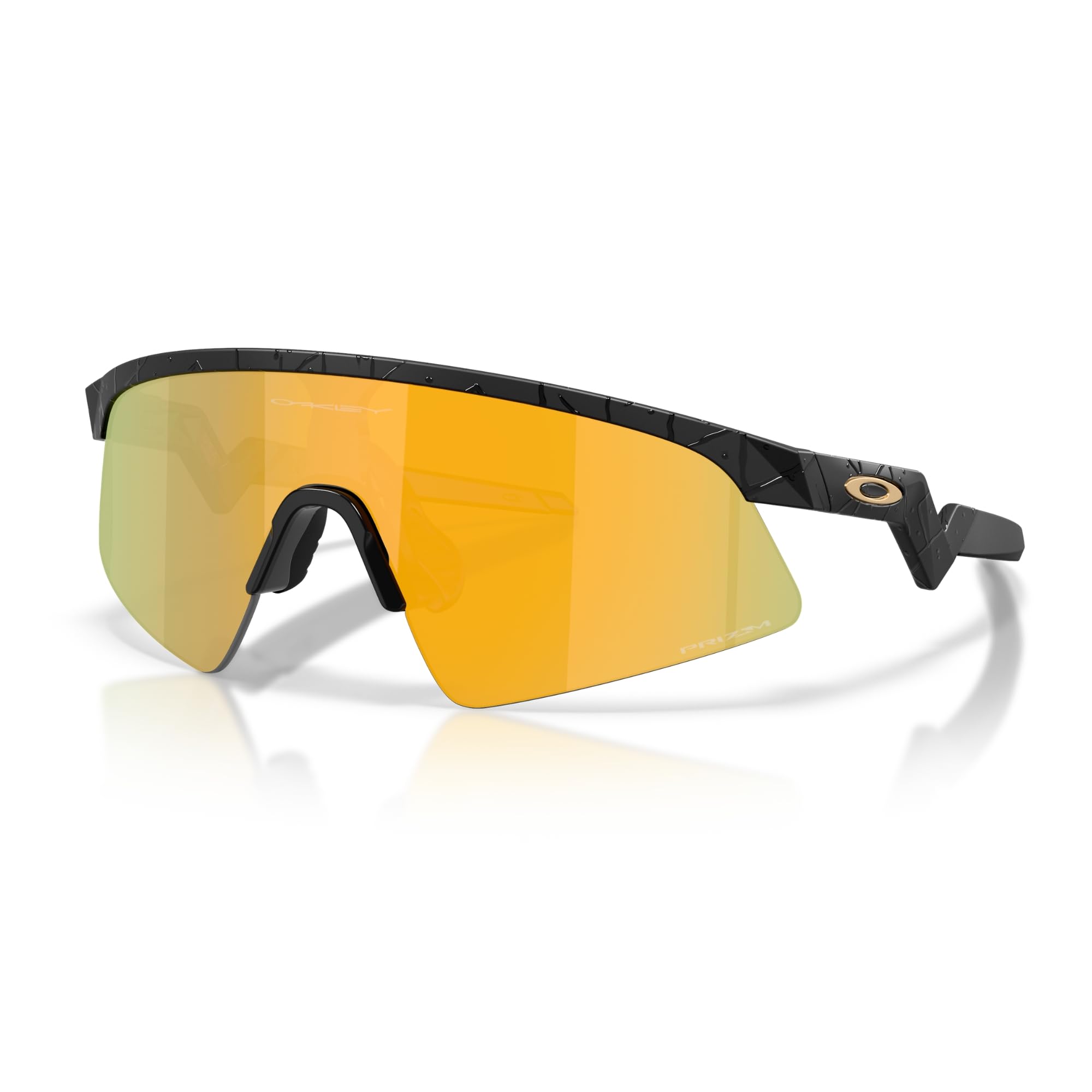 Oakley YOUTH SUN Unisex Sport Performance Semi Rim - Sunglasses, Matte Black Splatter - Prizm 24k, 28 mm (Matte Black Splatter/Prizm 24k, 28, Millimeters)