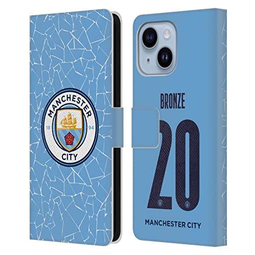 Étui portefeuille Man City FC en cuir haut de gamme pour votre smartphone Apple iPhone 14 Plus