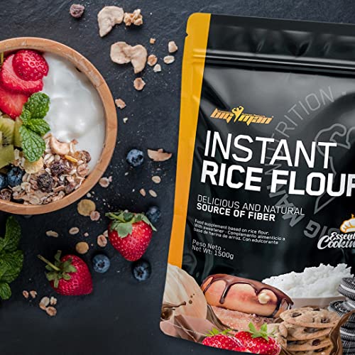 BigMan Harina de Arroz Instantanea 1,5Kg (Fresa y Chocolate Blanco)