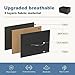 DUMOS Dresser for Bedroom, Storage Organizer with 9 Drawers, Chest of Drawers with Fabric Bins, Sturdy Metal Frame, Wood Tabletop for Guest Room, Closet, Entryway, Black