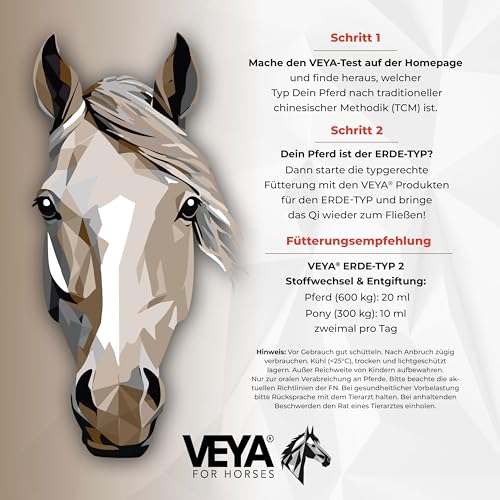 VEYA® by STRÖH Terre de type 2 Métabolisme et détoxification liquide pour chevaux (1 l) • Jus d'herbes métaboliques pour foie et reins • Avec chardon-Marie & artichaut • Pour type de terre • Fabriqué – vue 5