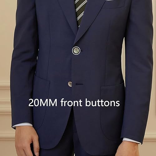 Miniatura 3 de Conjunto de 22 botones de nácar y blazer de nácar negro natural de 0.78 pulgadas y 0.79 pulgadas para hombre, chaqueta deportiva, uniformes
