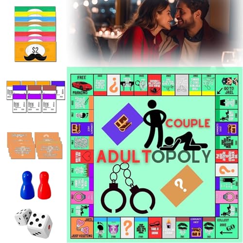 Adult Board Game Couple Adult Opoly Board Game Adult Couples Board Games Couples Adults Board Games Couples Game Cards Board Game Props Date Night Ideas Couples Date Night Games