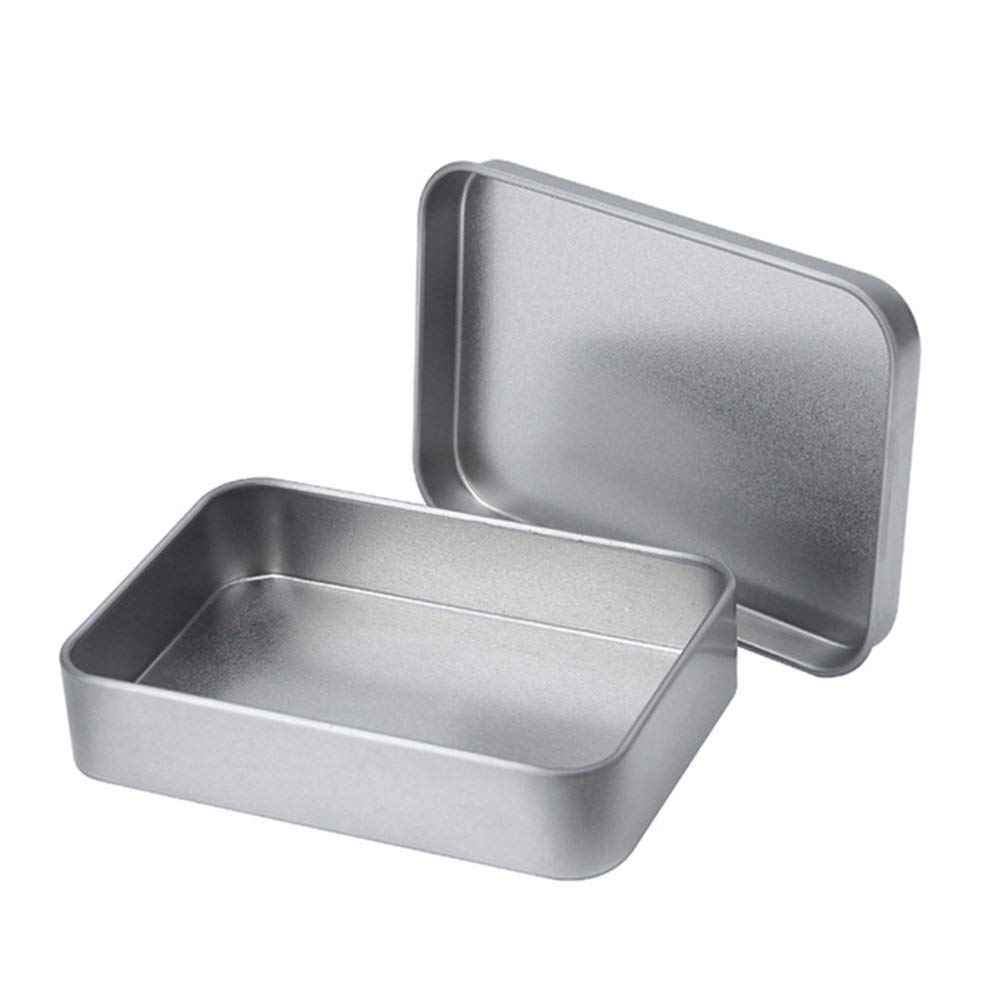 hehsd0 Tin Box Jewelry Case B Durable Portable Storage Tool Rectangle Compact For Badge Lightweight Simple Practical(Detachable)