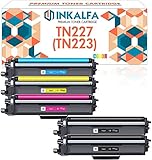 Inkalfa Compatible Toner Cartridge Replacement for Brother TN227 TN-227 TN223 TN 227 TN227BK...