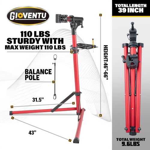 Image of Bike Repair Stand for Maintenance, Heavy Duty Folding 360 Clamp for E-Bike