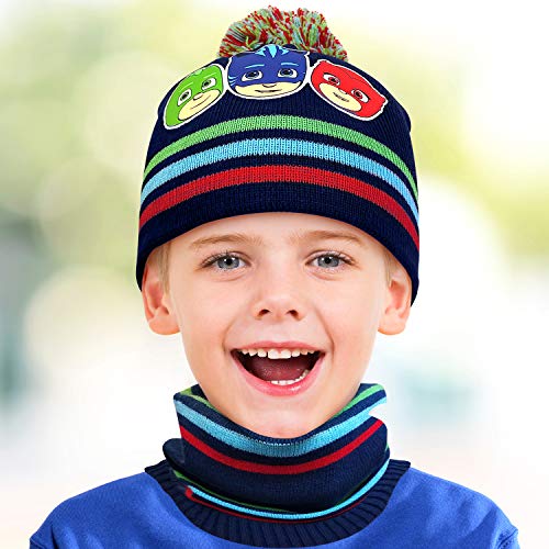 PJ Masks Winter Hat, Mittens, and Gaiter Scarf Three Piece Set, Size Age-2T-4T, PJ Masks Hat Mitten Gaiter Set3