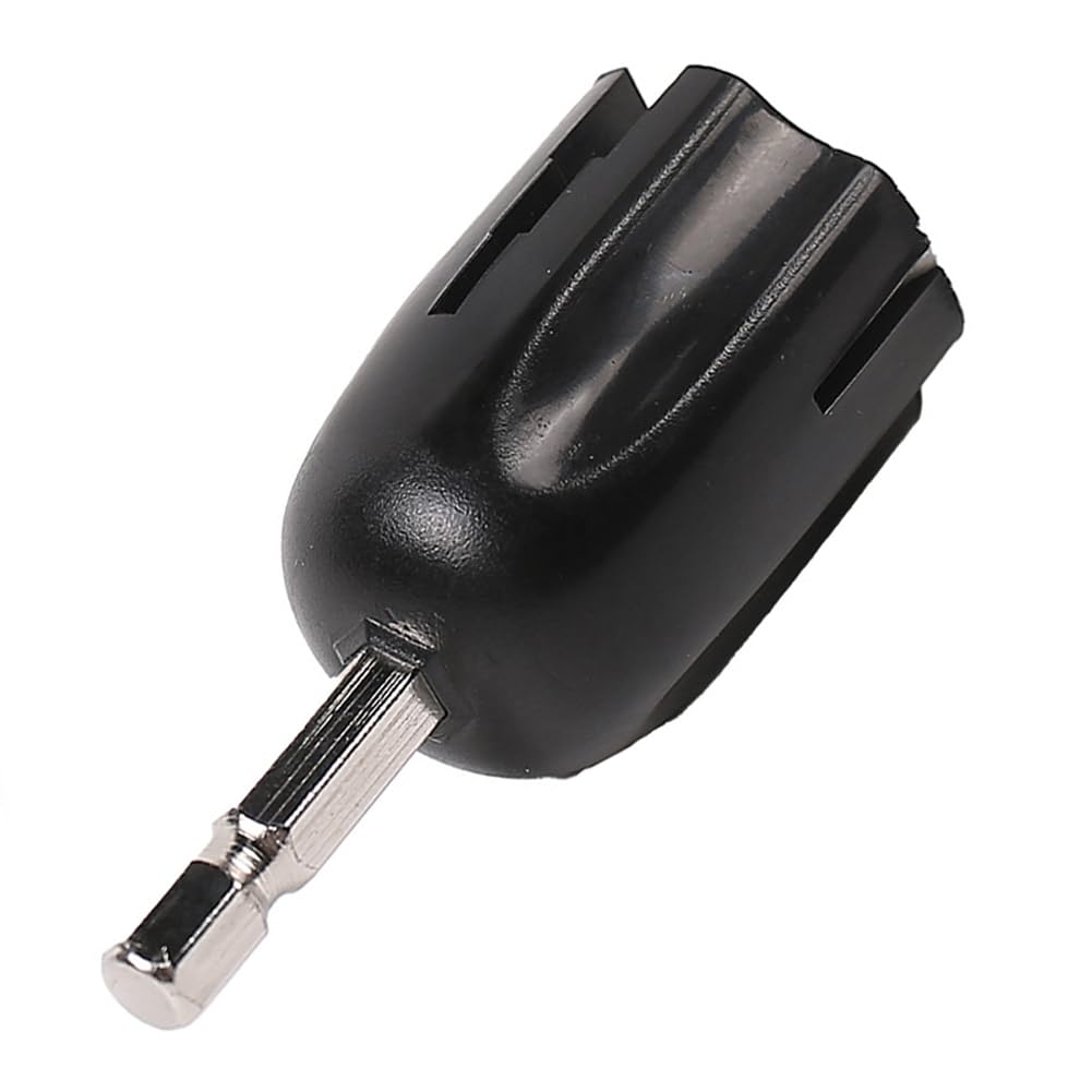 1 Piece Guitar String Winder Head Electric Drill Tuning Peg Puller Guitar String Winder Drill Bit Guitar Bass Repair Maintenance Tool, Black