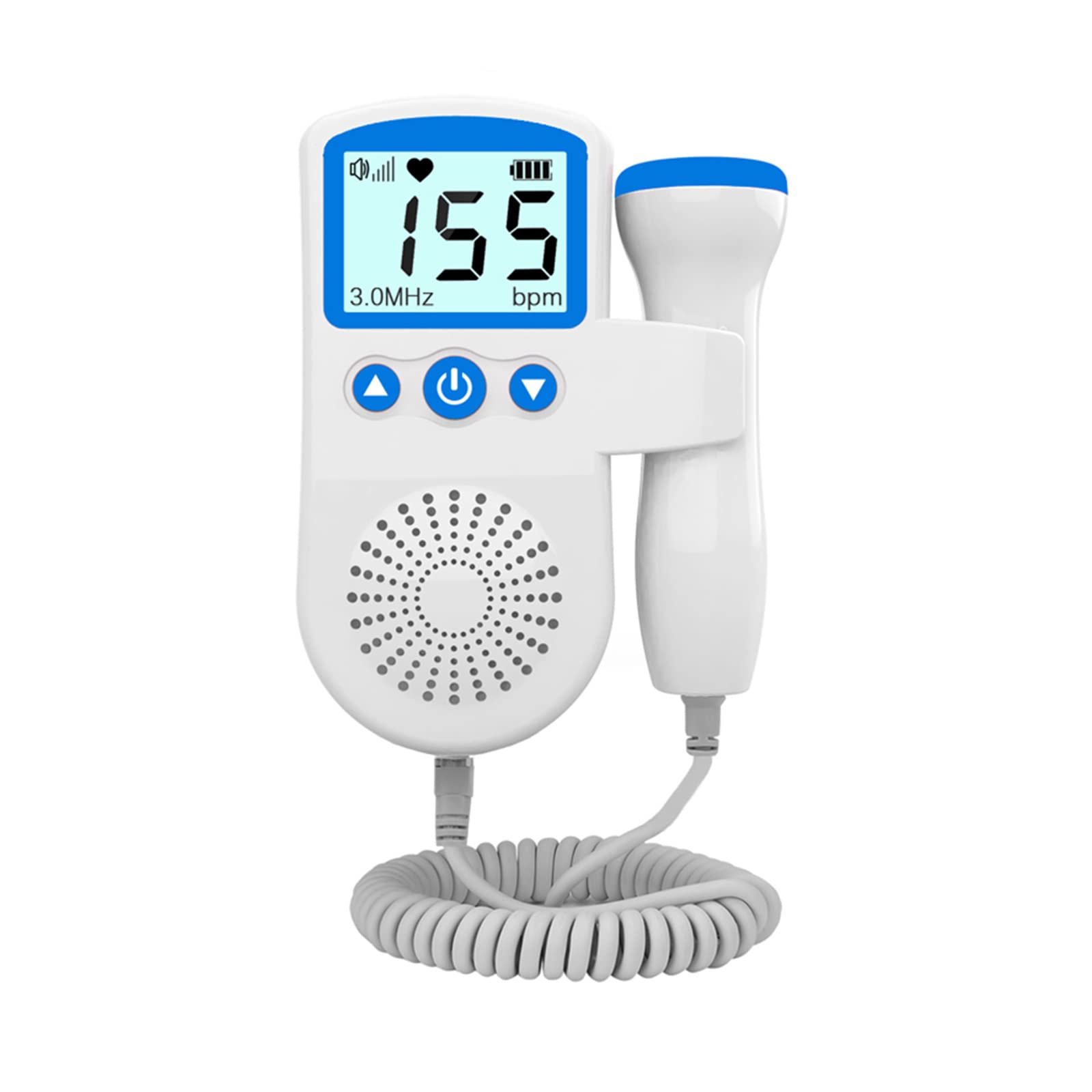 Qingyuan Fetal D r Baby D r Heartbeat Monitor for Pregnancy 50-230BPM Measuring Range Hz Foetal Heart Rate Detector with L Display Po et Size-image-14