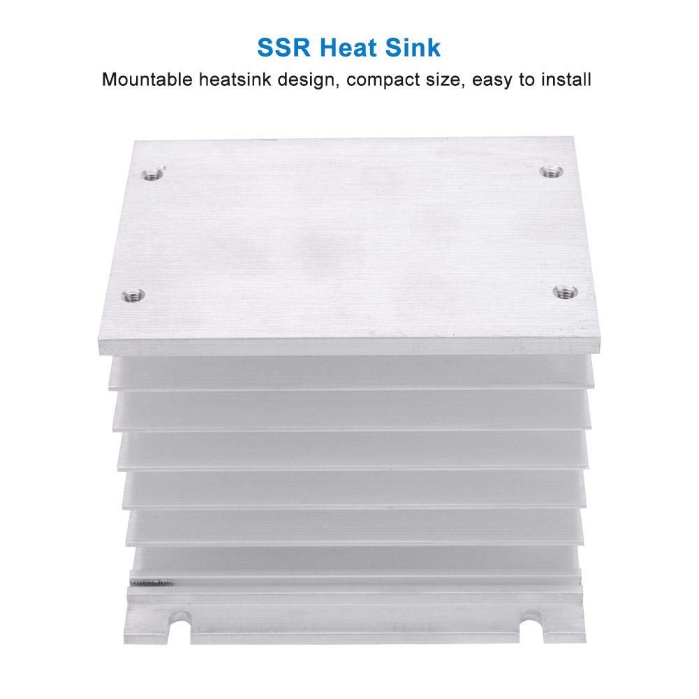 Dissipatore Calore SSR Alluminio per Relè Stato Solido Monofase Trifase Raffreddamento Efficiente Sistemi Potenza