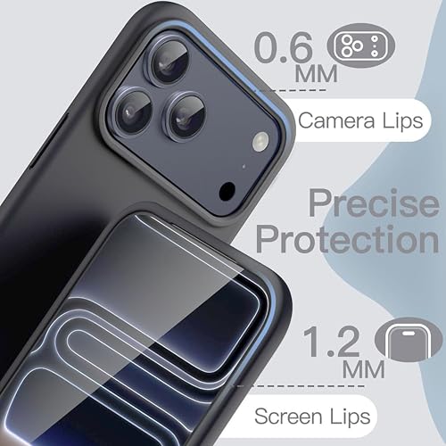 Image of Silicone Case for iPhone 17 Pro Max 6.9-Inch, Silky-Soft Touch Full-Body Protective Phone Case, Shockproof Back Cover for iPhone 17 Pro Max (Gray)