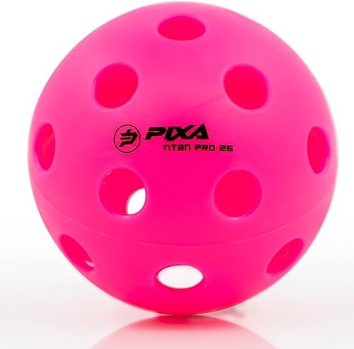 Vista 2 de PIXA Titan Pro 26 Pickleball para interiores, aprobado por USAPA, bolas de pickleball duraderas para interiores, rebote constante, vuelo suave