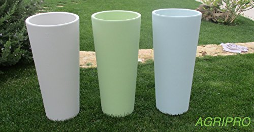 Vase Pastel Blue Resin Genesis Cache-Pot Round High H 85 x 38