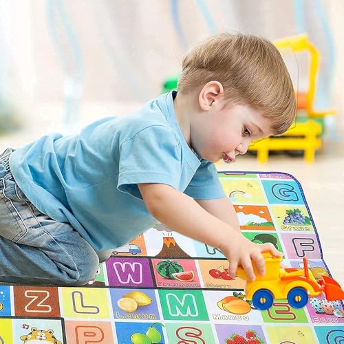 Image of Double Sided Water Proof Baby Play Mat, Play Mats for Kids Large Size, Baby Carpet, Play Mat Crawling Baby (Large) (Size 5 Feet X 4 Feet)
