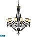 ELK Lighting Georgian Court Chandelier in Antique Bronze & Dark Umber