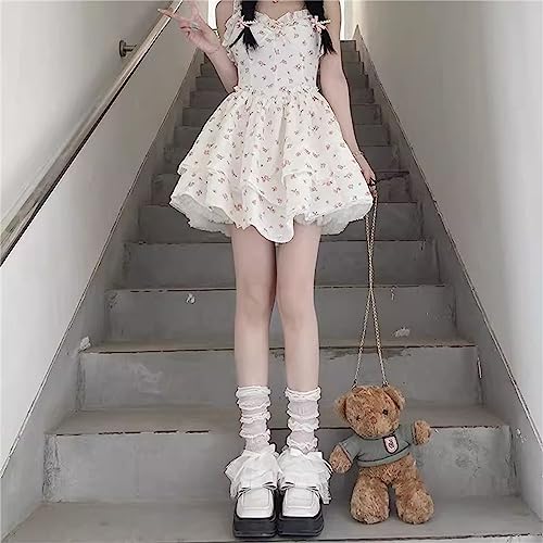 Womens Knee High Socks With Lace Bowknot, Long Stockings, Sexy Leg Warmer, Loose Nylon Socks2