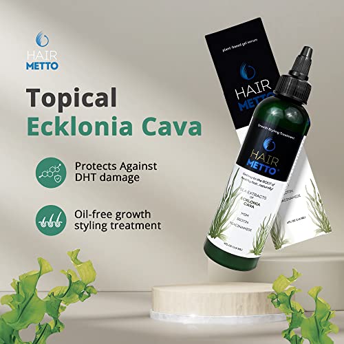 HAIRMETTO - Ecklonia Cava Hair Serum for Hair Growth, Flexible-Hold Hair Gel for Women & Men, Hair Volumizer for Fine Hair & Other Types, Styling Hair Loss Products w/MSM & Biotin, 118 mL - Image 2